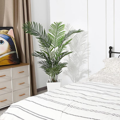 De Gardenia 140CM Artificial Areca Palm X4 (33 Leaves, Without Pot) – Lifelike Tall Tropical Plant for Home & Office Décor