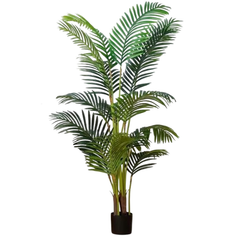 De Gardenia 180CM Artificial Areca Palm X4 (Without Pot) – Extra Tall Lifelike Tropical Plant for Home, Office & Event Décor