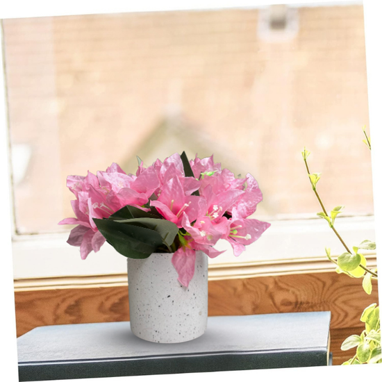 De Gardenia Artificial Rubber Plant – Small Faux Potted Plant for Tabletop, Home, Bathroom & Office Décor | Indoor Decorative Greenery