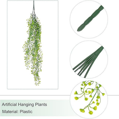 De Gardenia Artificial Hanging Vines – Realistic Willow Leaf Faux Greenery Garland for Home, Office & Festive Decoration