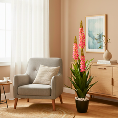 De Gardenia Sword Lily X3 – 130 cm Tall Artificial Plant | Lifelike Faux Indoor & Outdoor Décor Without Pot