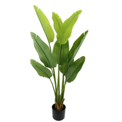 De Gardenia 120CM Artificial Traveller Palm (Without Pot) – Medium-Tall Lifelike Tropical Plant for Home & Office Décor