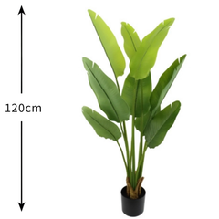 De Gardenia 120CM Artificial Traveller Palm (Without Pot) – Medium-Tall Lifelike Tropical Plant for Home & Office Décor