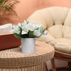 De Gardenia Artificial Rubber Plant – Small Faux Potted Plant for Tabletop, Home, Bathroom & Office Décor | Indoor Decorative Greenery