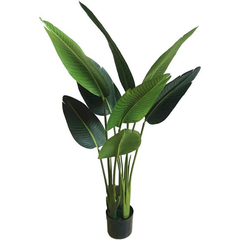 De Gardenia 120cm Artificial Traveller Palm Tree with Pot – 8 Leaves Faux Tropical Plant for Home & Office Décor