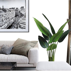 De Gardenia 120cm Artificial Traveller Palm Tree with Pot – 8 Leaves Faux Tropical Plant for Home & Office Décor