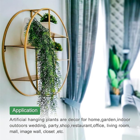 De Gardenia Artificial Hanging Vines – Realistic Willow Leaf Faux Greenery Garland for Home, Office & Festive Decoration